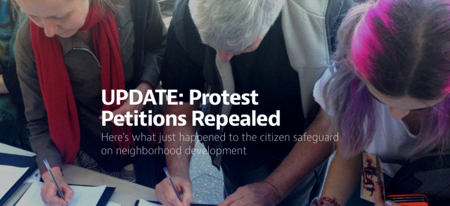 protest petitions repealed